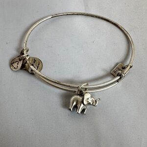 Alex and Ani Silver Elephant Charm Bracelet